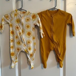 Suns and Yellow Sleeper Set